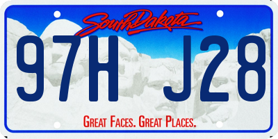 SD license plate 97HJ28