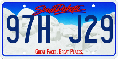 SD license plate 97HJ29
