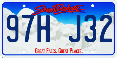 SD license plate 97HJ32