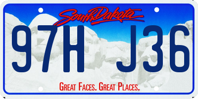 SD license plate 97HJ36