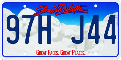 SD license plate 97HJ44