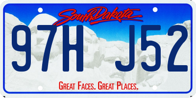 SD license plate 97HJ52