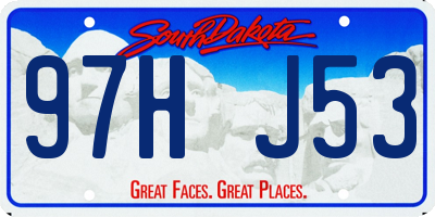 SD license plate 97HJ53