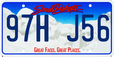 SD license plate 97HJ56