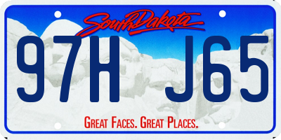 SD license plate 97HJ65