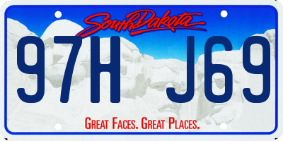 SD license plate 97HJ69