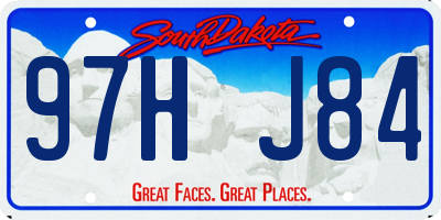 SD license plate 97HJ84