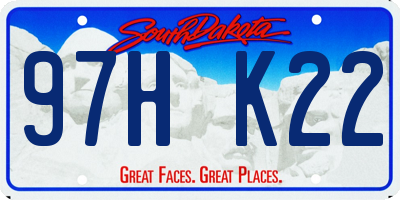 SD license plate 97HK22