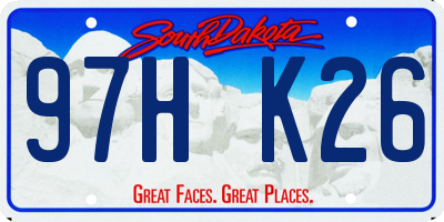 SD license plate 97HK26
