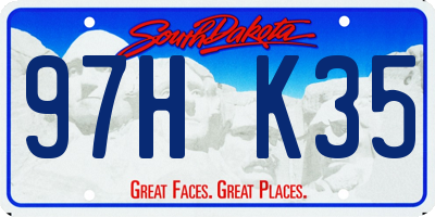 SD license plate 97HK35