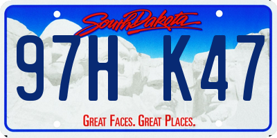 SD license plate 97HK47