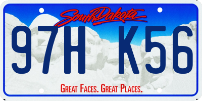 SD license plate 97HK56