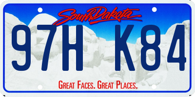 SD license plate 97HK84