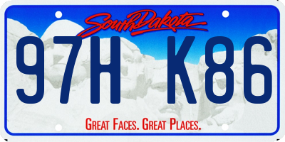 SD license plate 97HK86