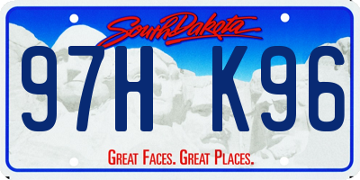 SD license plate 97HK96