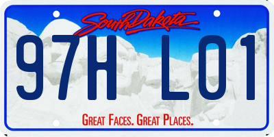 SD license plate 97HL01