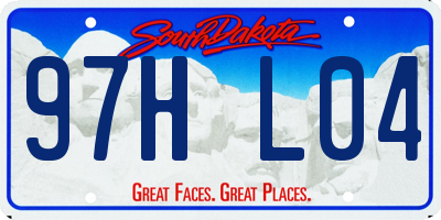 SD license plate 97HL04