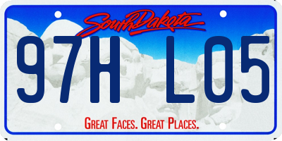 SD license plate 97HL05