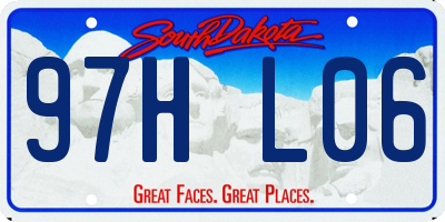 SD license plate 97HL06