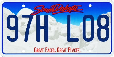 SD license plate 97HL08