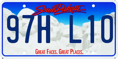 SD license plate 97HL10