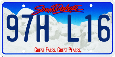 SD license plate 97HL16