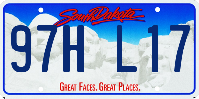 SD license plate 97HL17