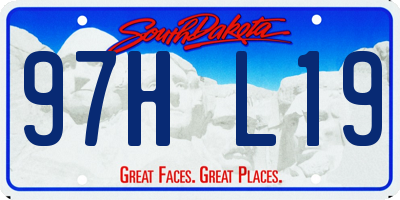 SD license plate 97HL19