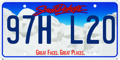 SD license plate 97HL20