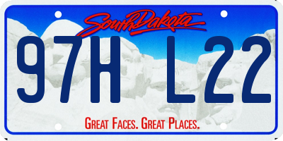 SD license plate 97HL22
