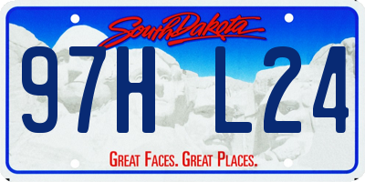 SD license plate 97HL24