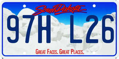 SD license plate 97HL26