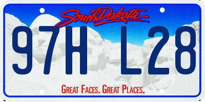 SD license plate 97HL28