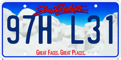 SD license plate 97HL31