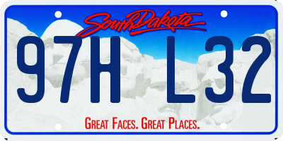 SD license plate 97HL32