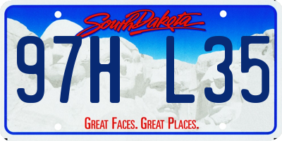 SD license plate 97HL35