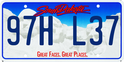 SD license plate 97HL37