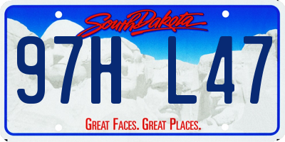 SD license plate 97HL47