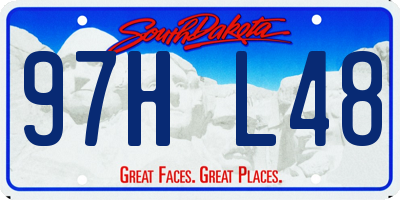 SD license plate 97HL48
