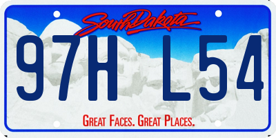 SD license plate 97HL54