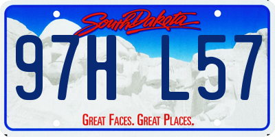 SD license plate 97HL57