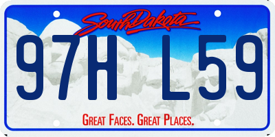 SD license plate 97HL59