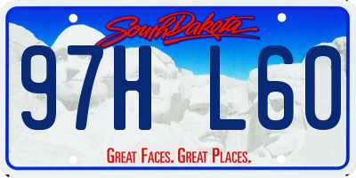 SD license plate 97HL60