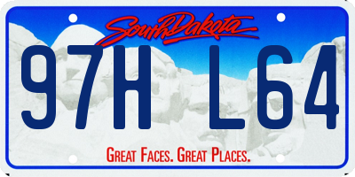 SD license plate 97HL64