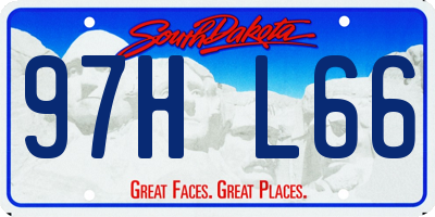 SD license plate 97HL66