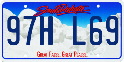 SD license plate 97HL69