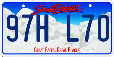 SD license plate 97HL70