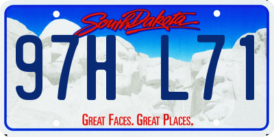SD license plate 97HL71