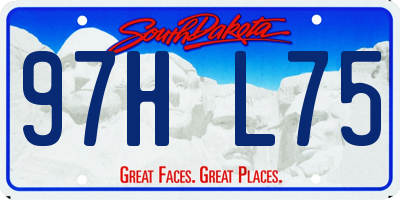 SD license plate 97HL75