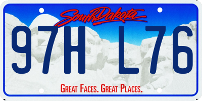 SD license plate 97HL76